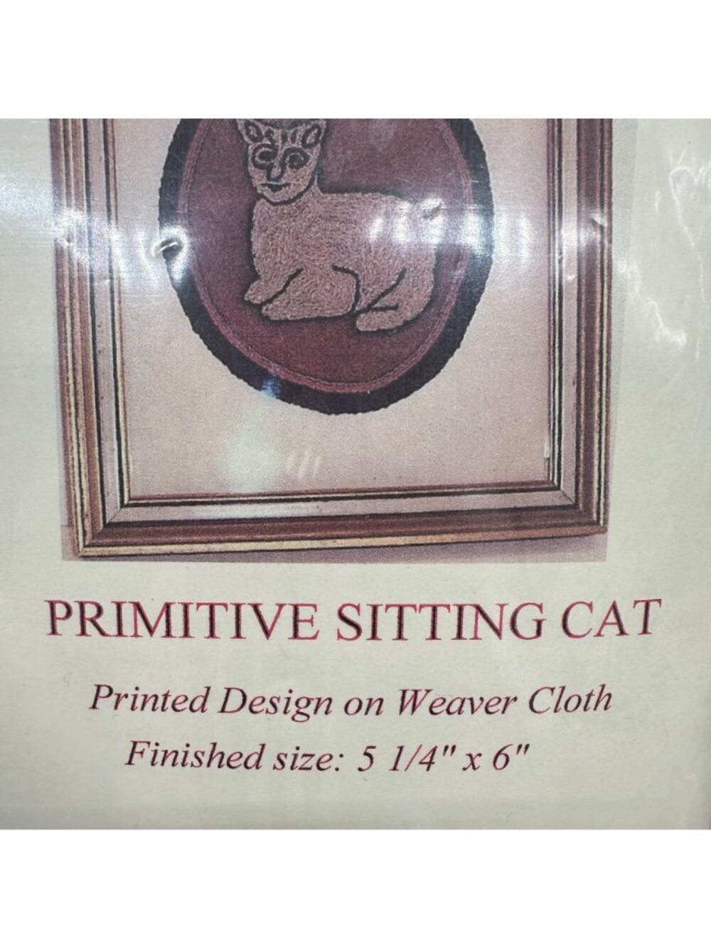 Punch Needle Kit Primitive Sitting Cat Heart Creek Farm Creations Fiber Art - Picture 6 of 8